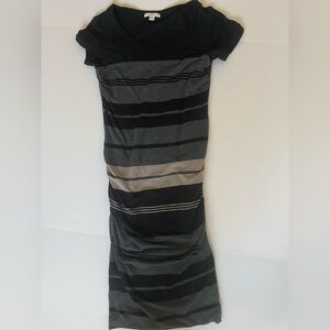 Black and Gray Striped Dress